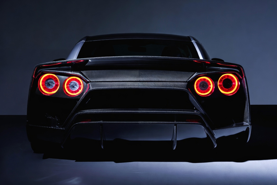 VR38DETT engine bay during scheduled oil and fluid maintenance on R35 GT-R