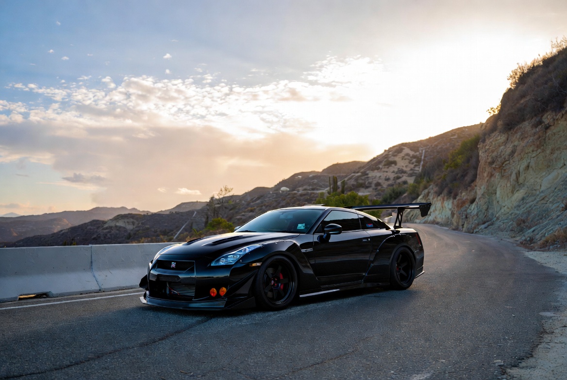 VR38DETT engine with takumi craftsperson nameplate on completed unit