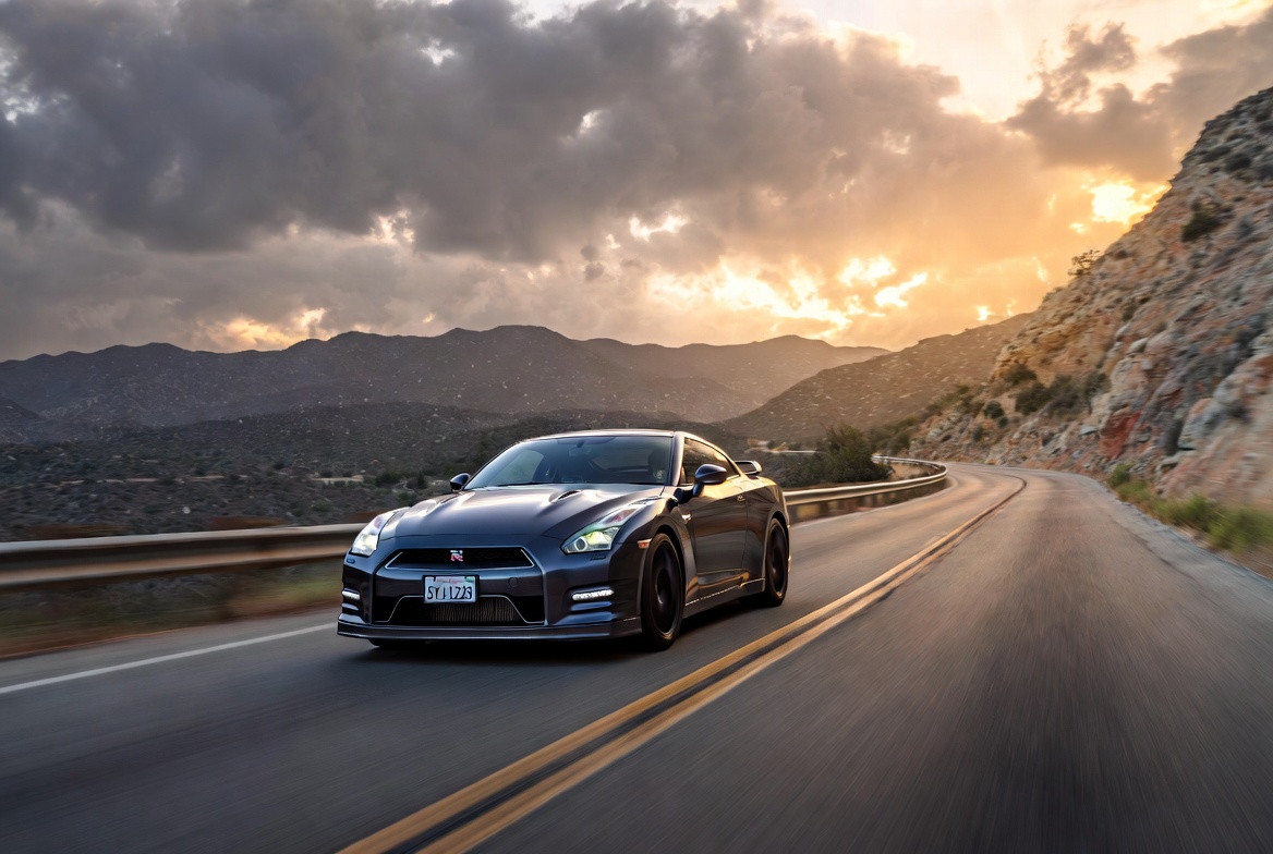 VR38DETT engine bay of production R35 GT-R